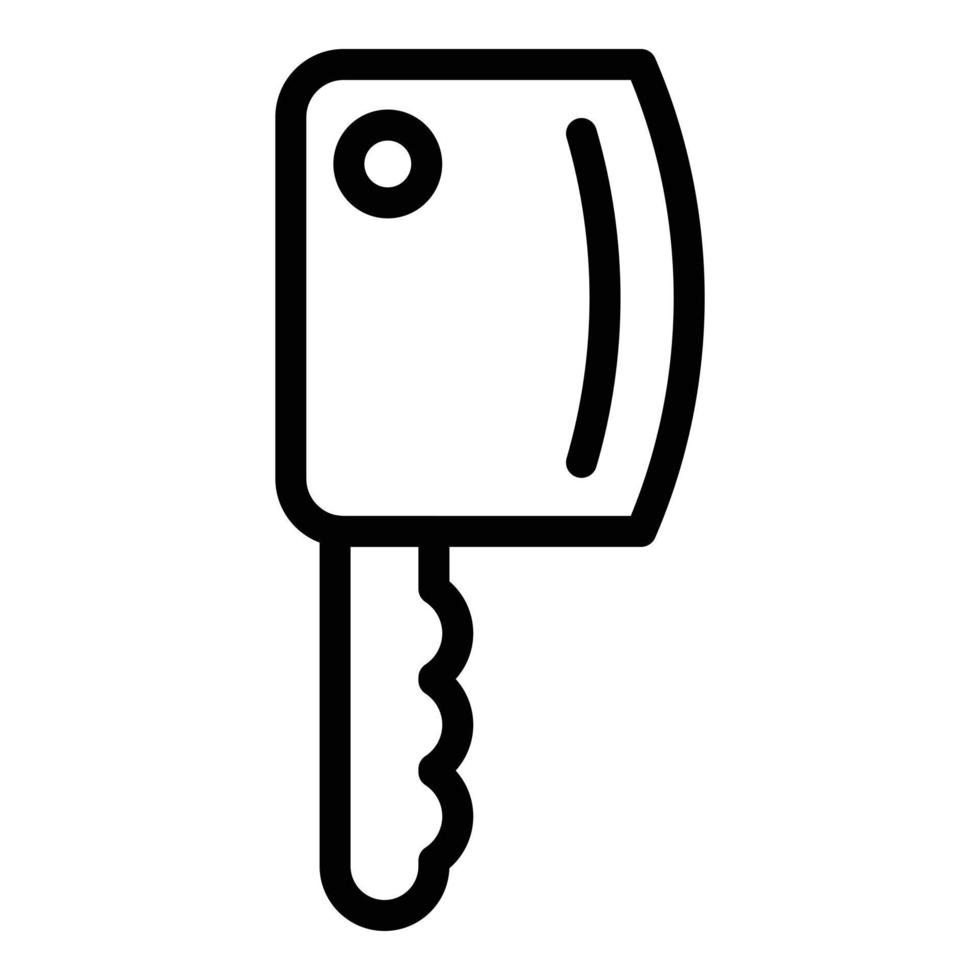 vector de contorno de icono de cuchillo de parrilla. cocinero de comida