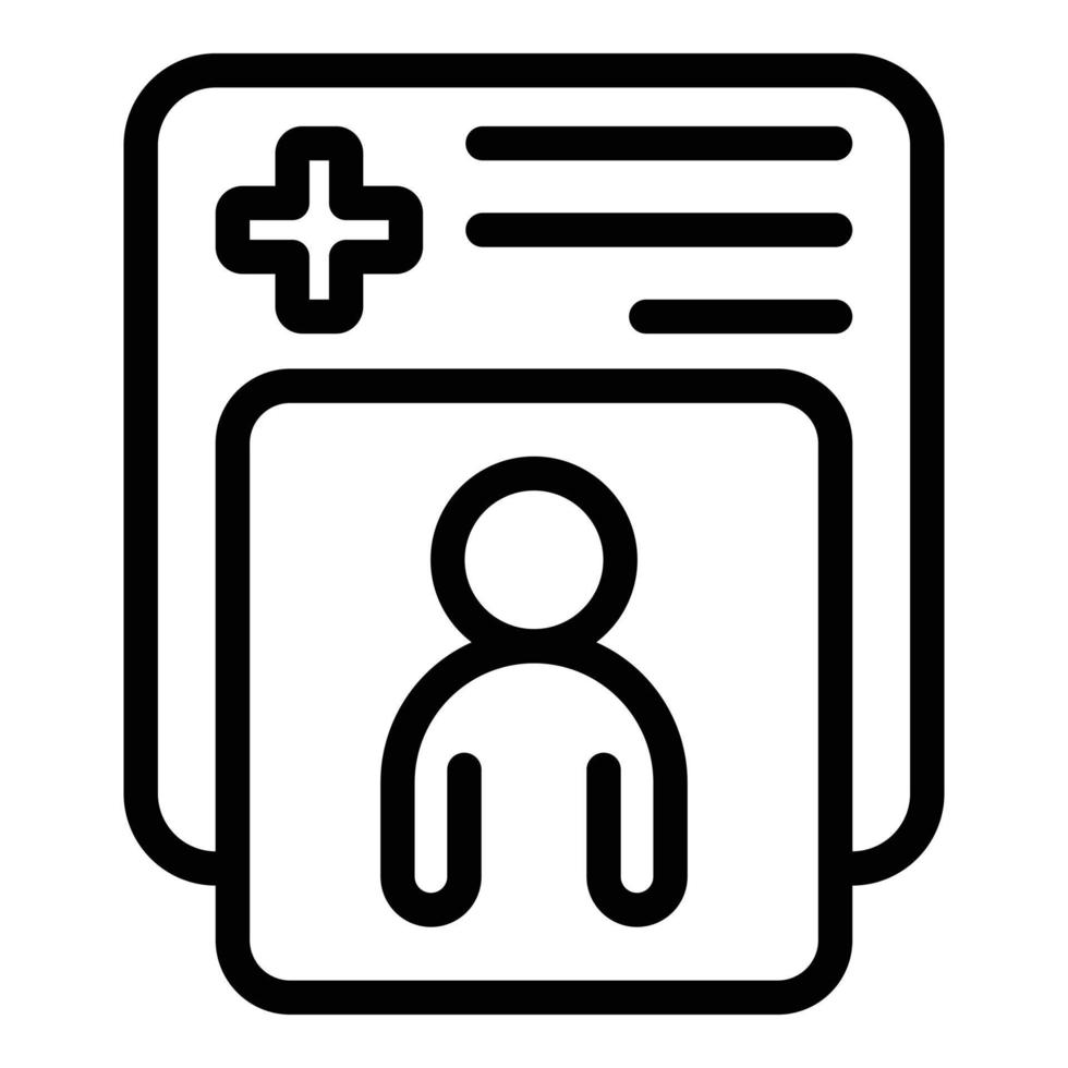 Covid passport icon outline vector. Health vaccine vector