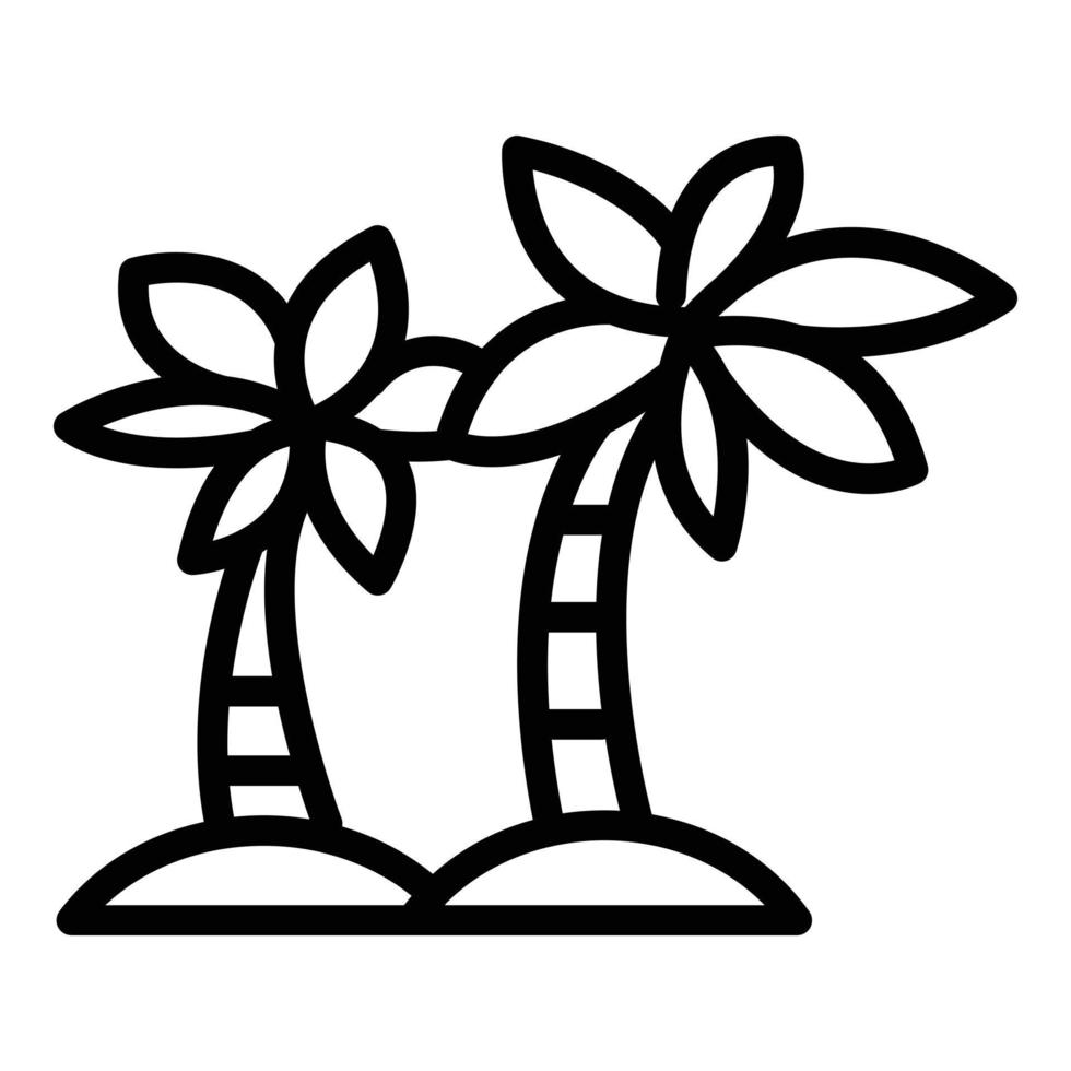 Jakarta palm tree icon outline vector. City monas vector