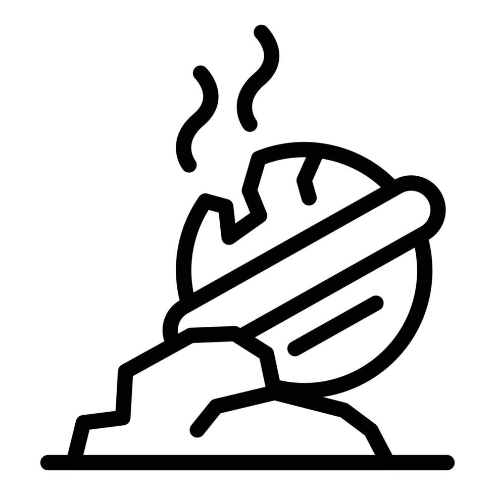 Ufo accident icon outline vector. Space alien vector