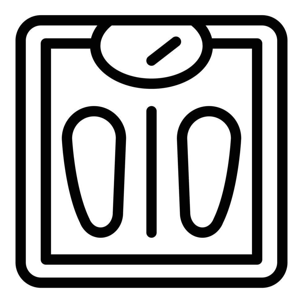 Body scales icon outline vector. Metabolic system vector