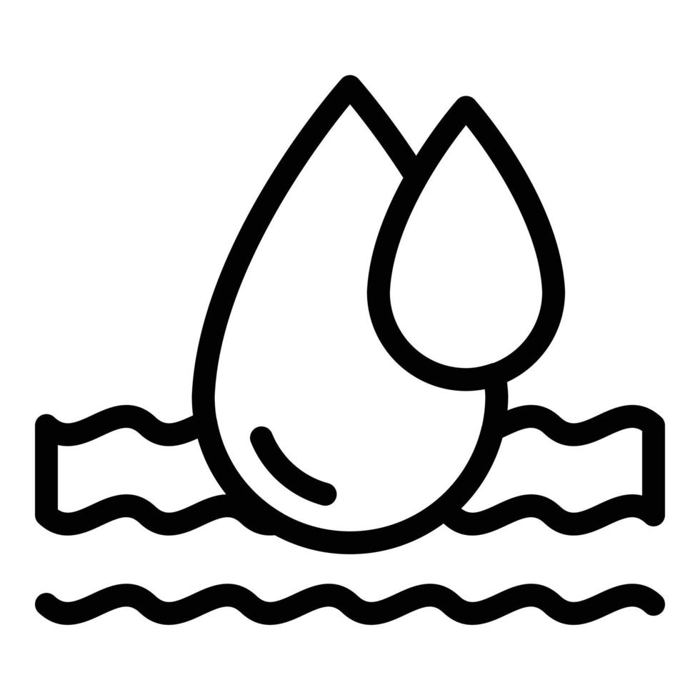 Save sea water icon outline vector. Clean drop vector