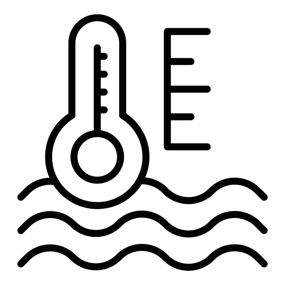 Fluid temperature icon outline vector. Car antifreeze vector