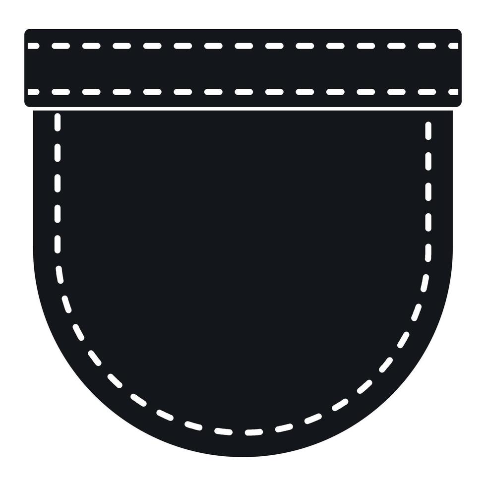 Shirt pocket icon, simple style vector
