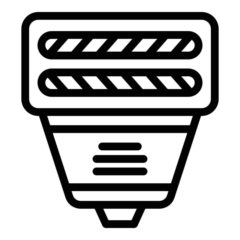 Flashlight icon outline vector. Photo studio vector