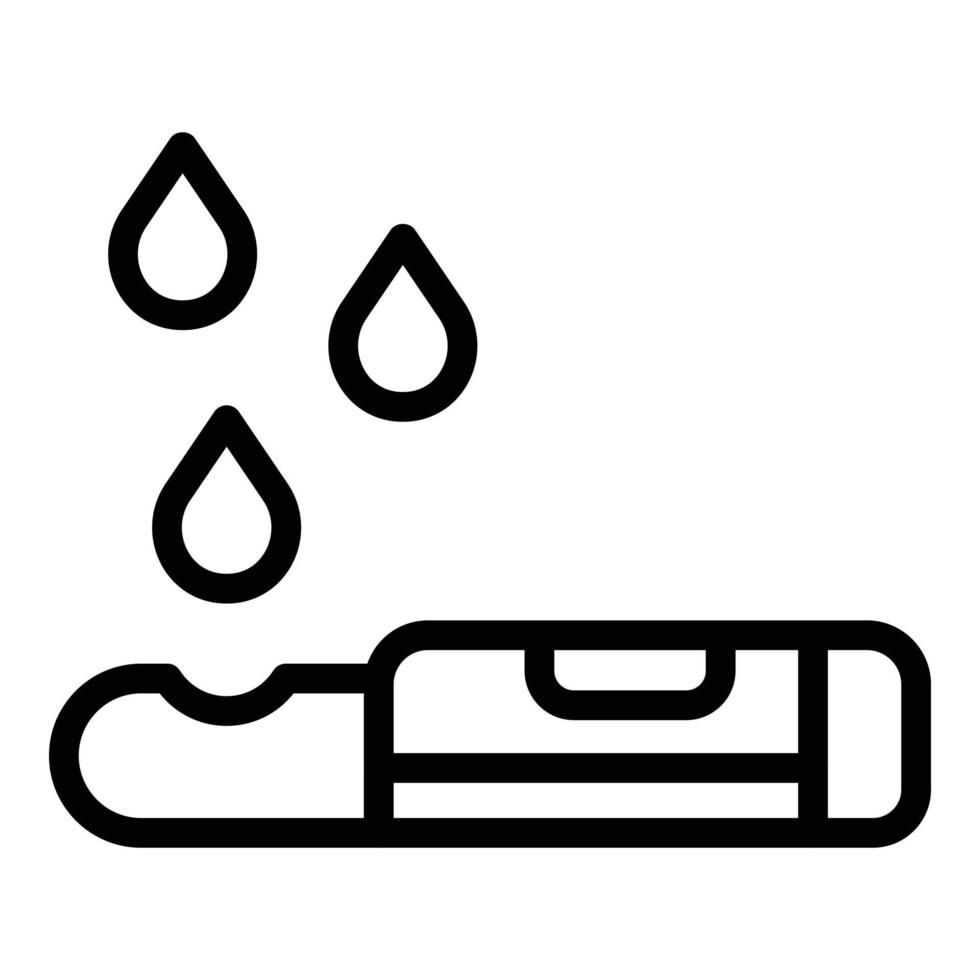 Urine drop test icon outline vector. Positive pregnant vector