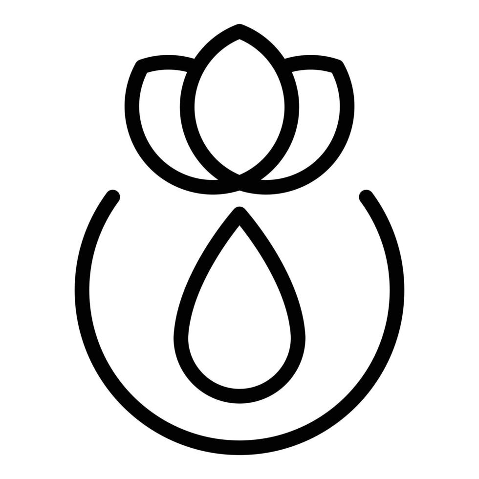 Spa cream drop icon outline vector. Candle wax vector