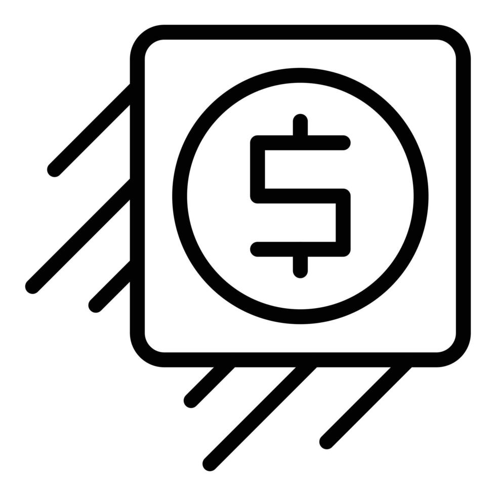 Fast money transfer icon outline vector. App credit vector