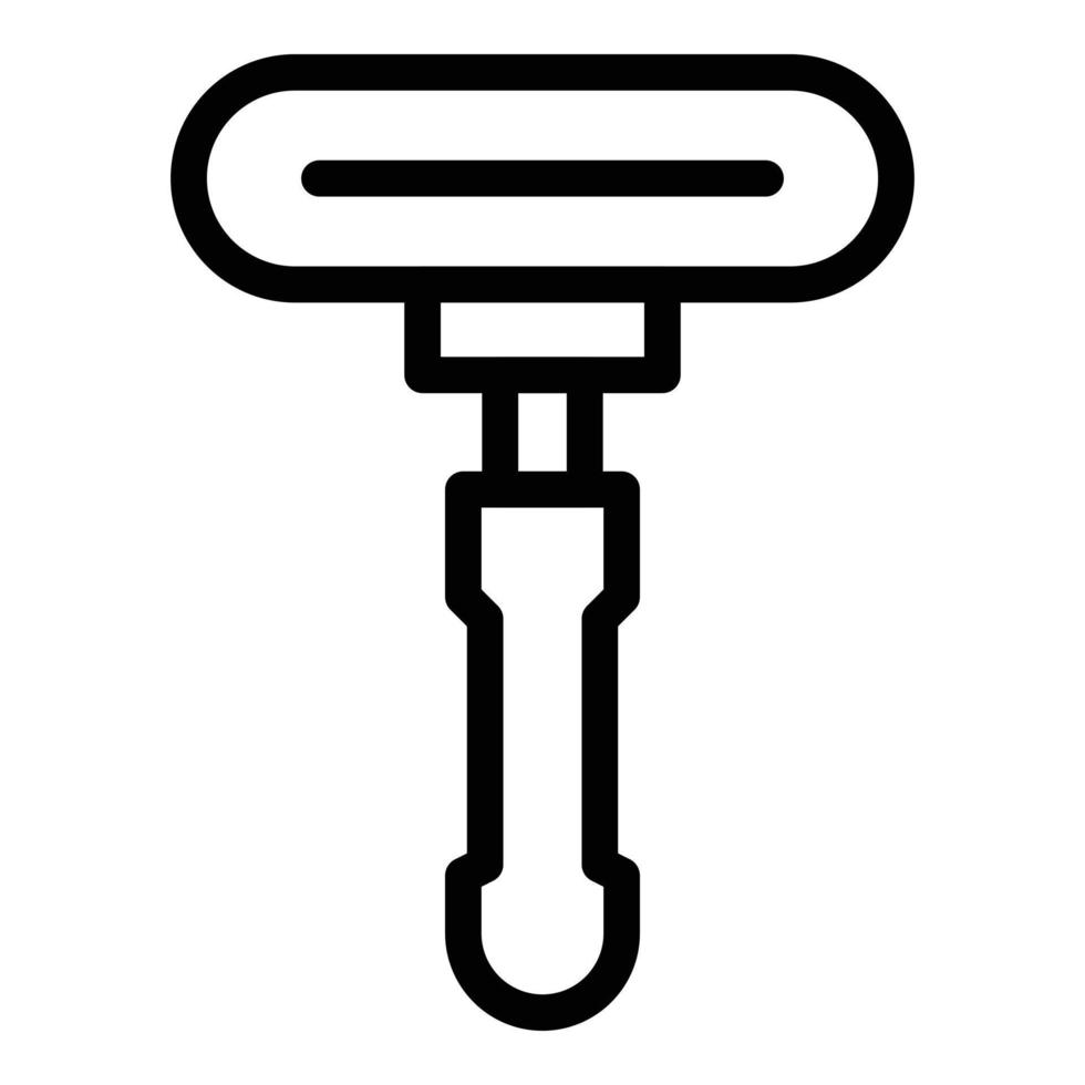 Modern face razor icon outline vector. Cosmetic foam vector