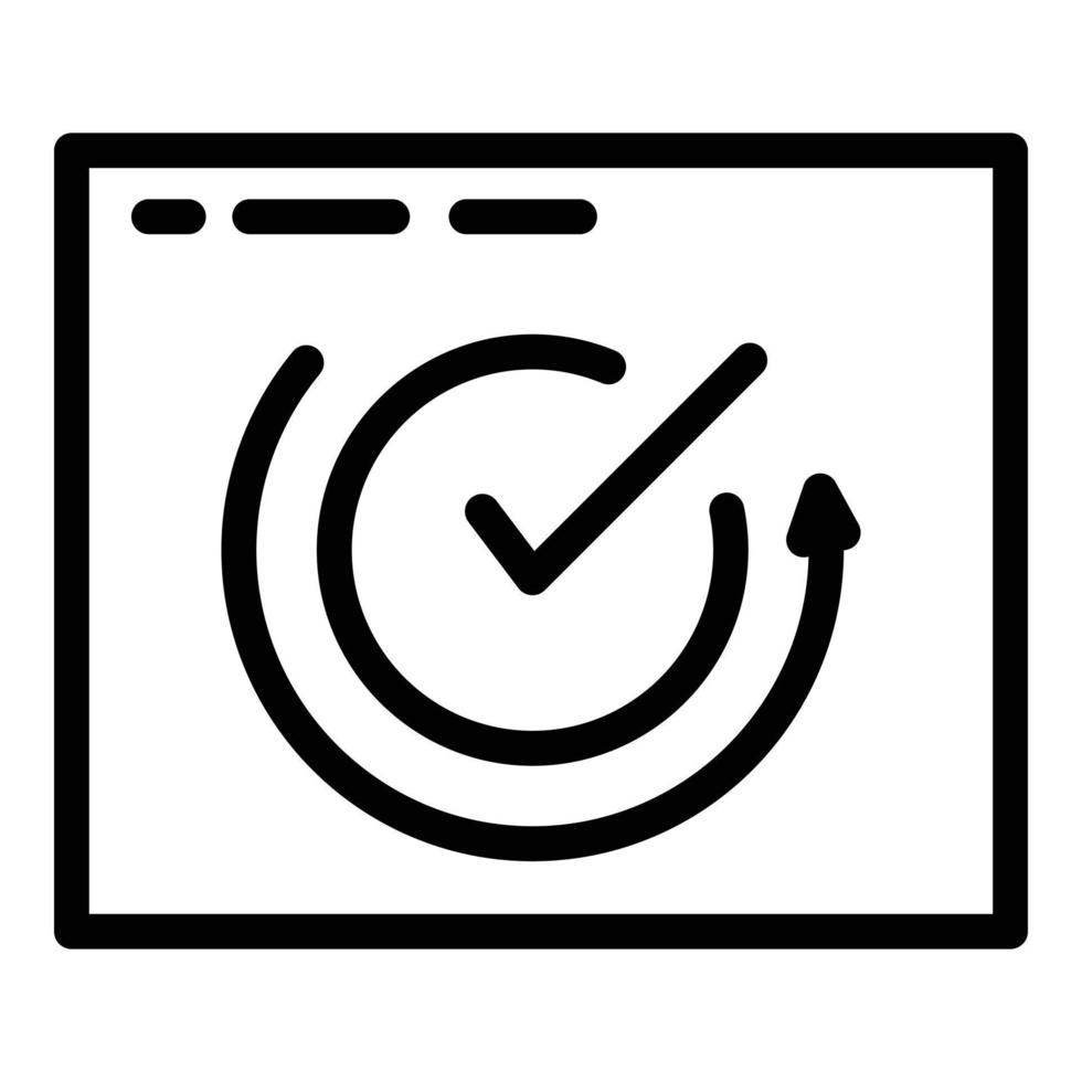 Secured refresh icon outline vector. Safety password vector