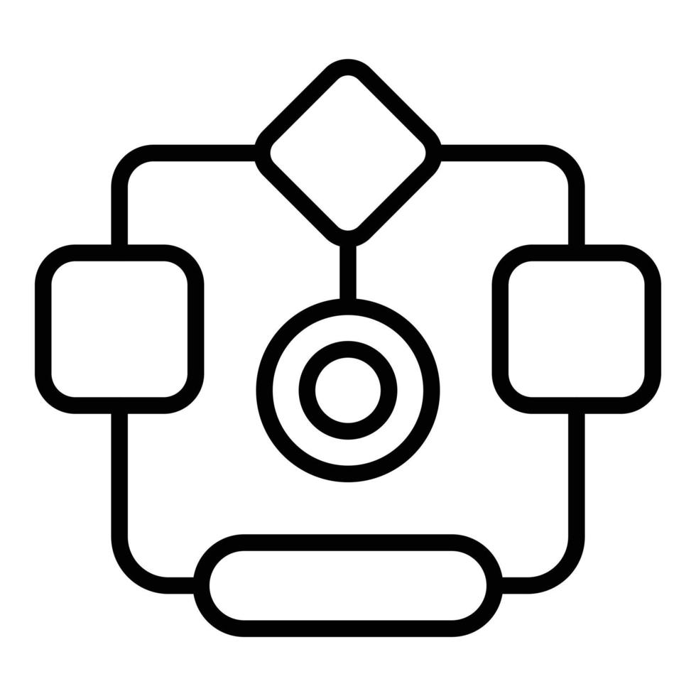 Workflow system icon outline vector. Work project vector