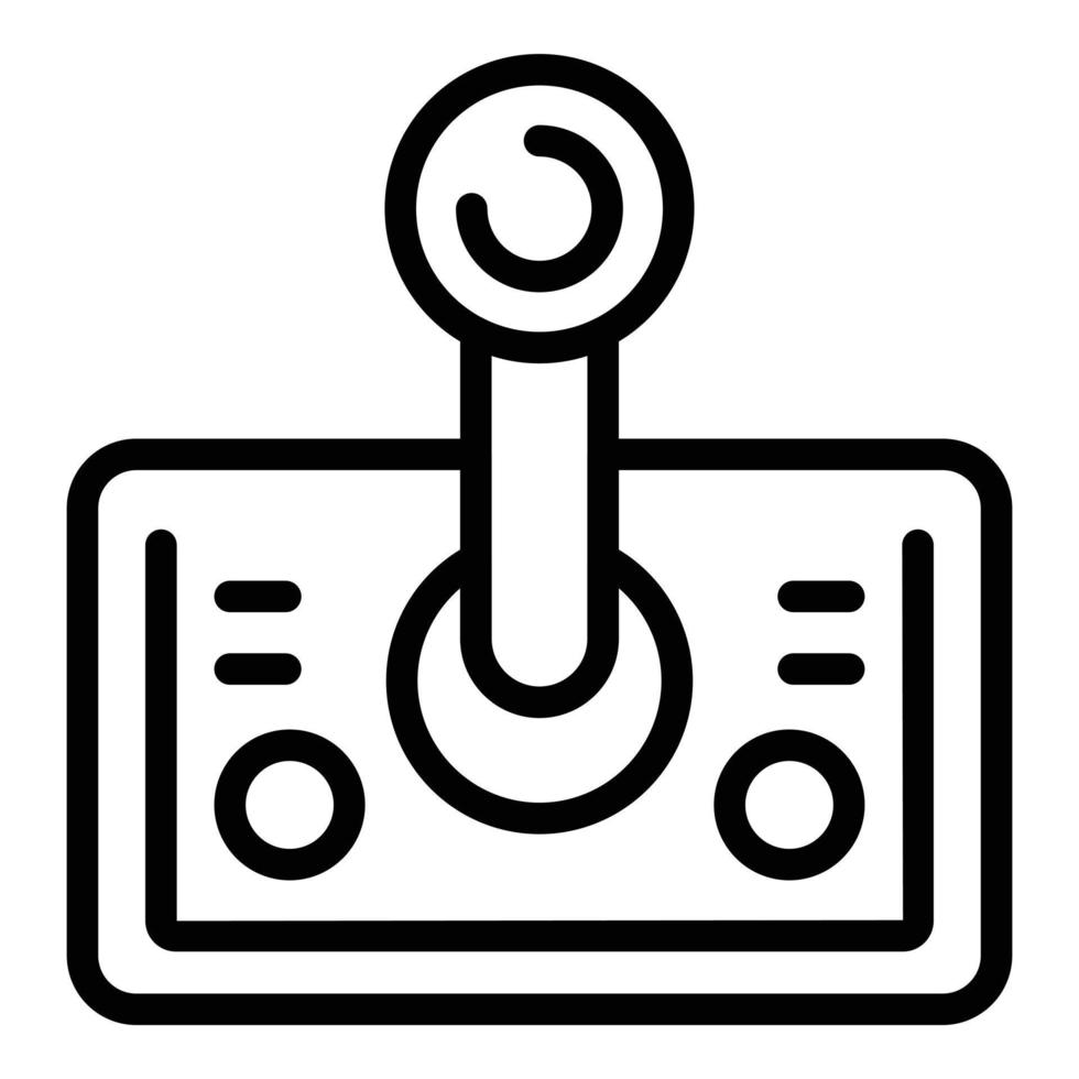 Retro joystick icon outline vector. Game machine vector