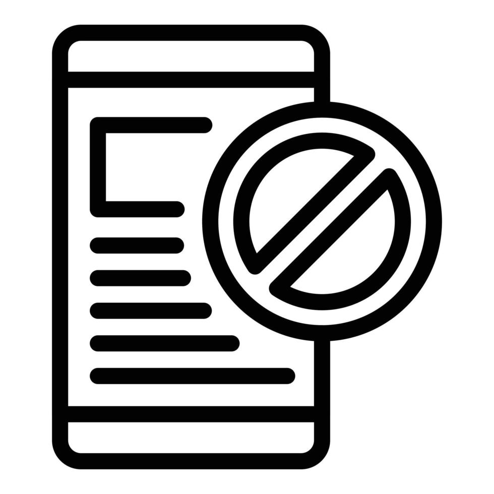 Smartphone antivirus icon outline vector. Data safety vector