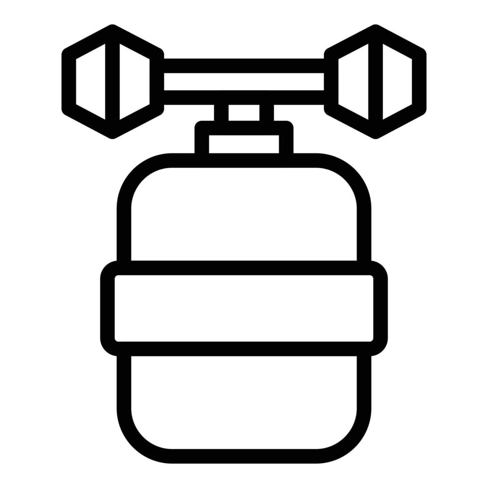 Refilling water tank icon outline vector. Filter system vector