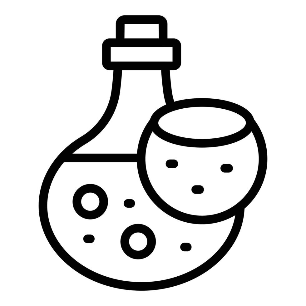 Natural oil bottle icon outline vector. Cosmetic shampoo vector