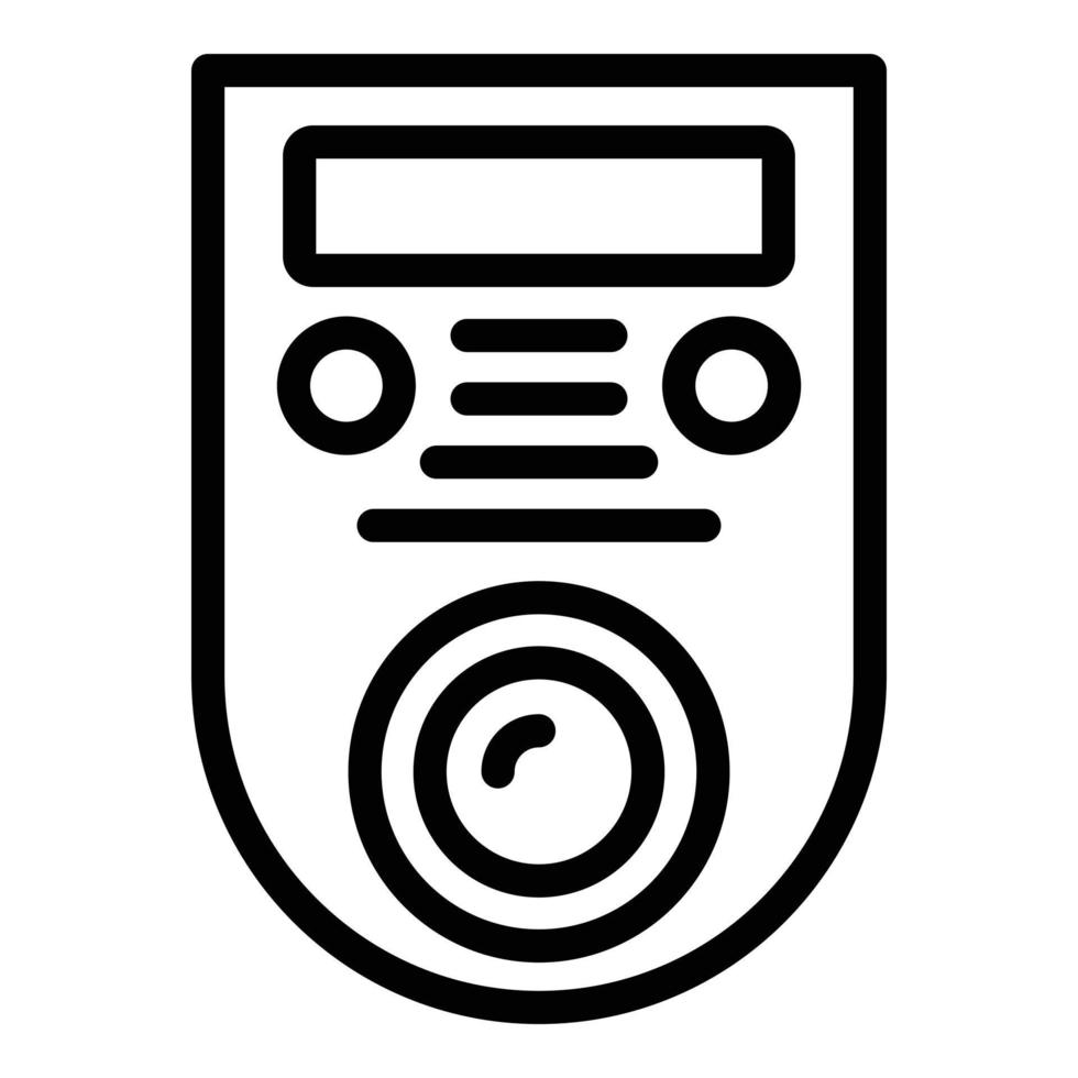 Video intercom access icon outline vector. Door system vector