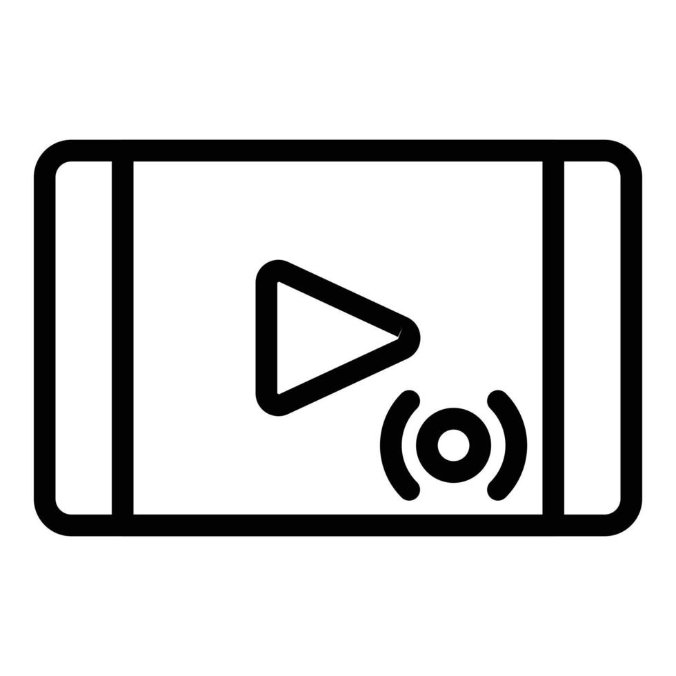 Touch phone icon outline vector. Screen digital vector