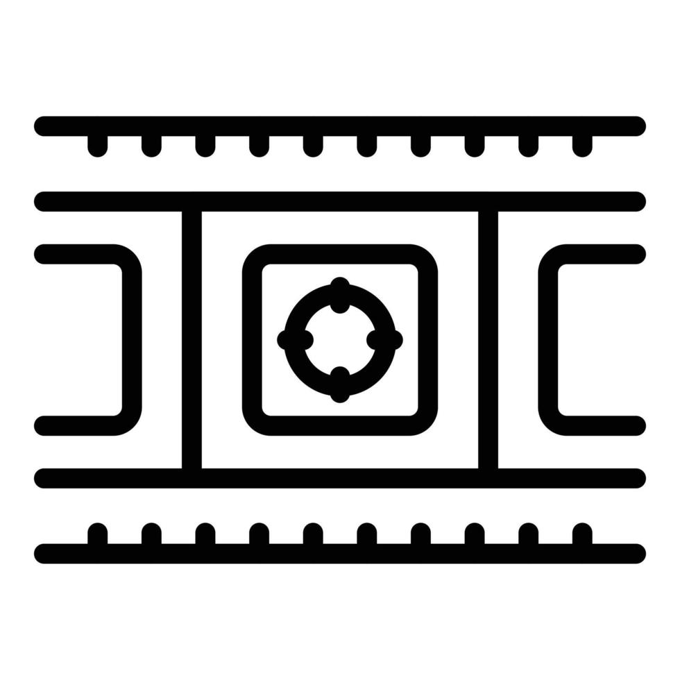 Film game target icon outline vector. Screen button vector