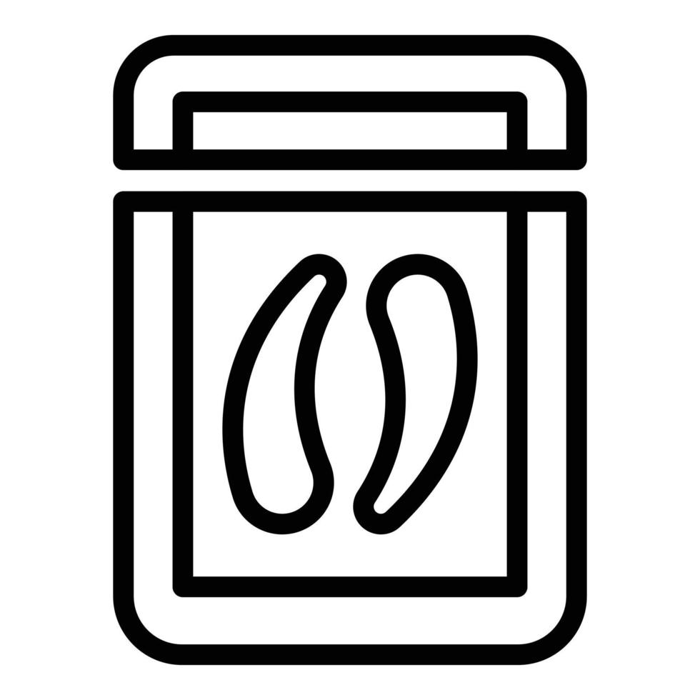 Cream jar icon outline vector. Eye patch vector