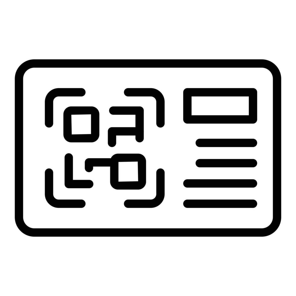 Online offer card icon outline vector. Order contract vector