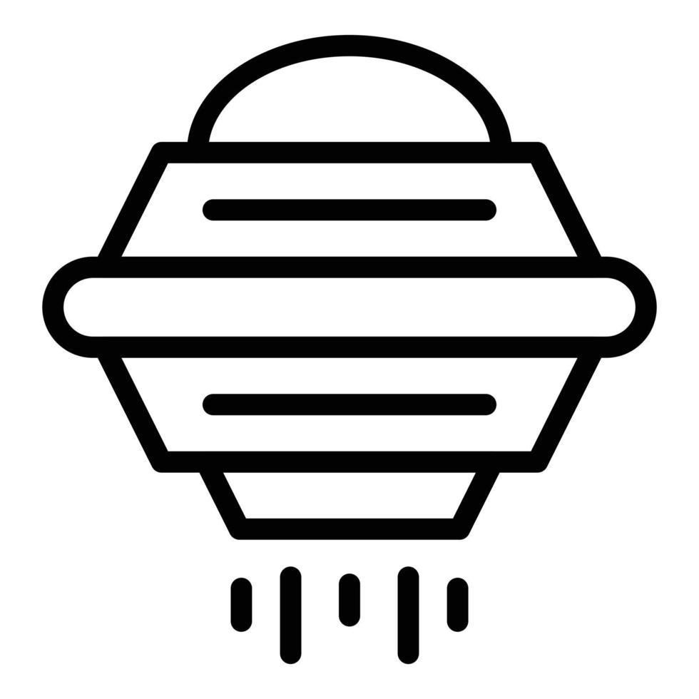 Spaceship icon outline vector. Space alien vector