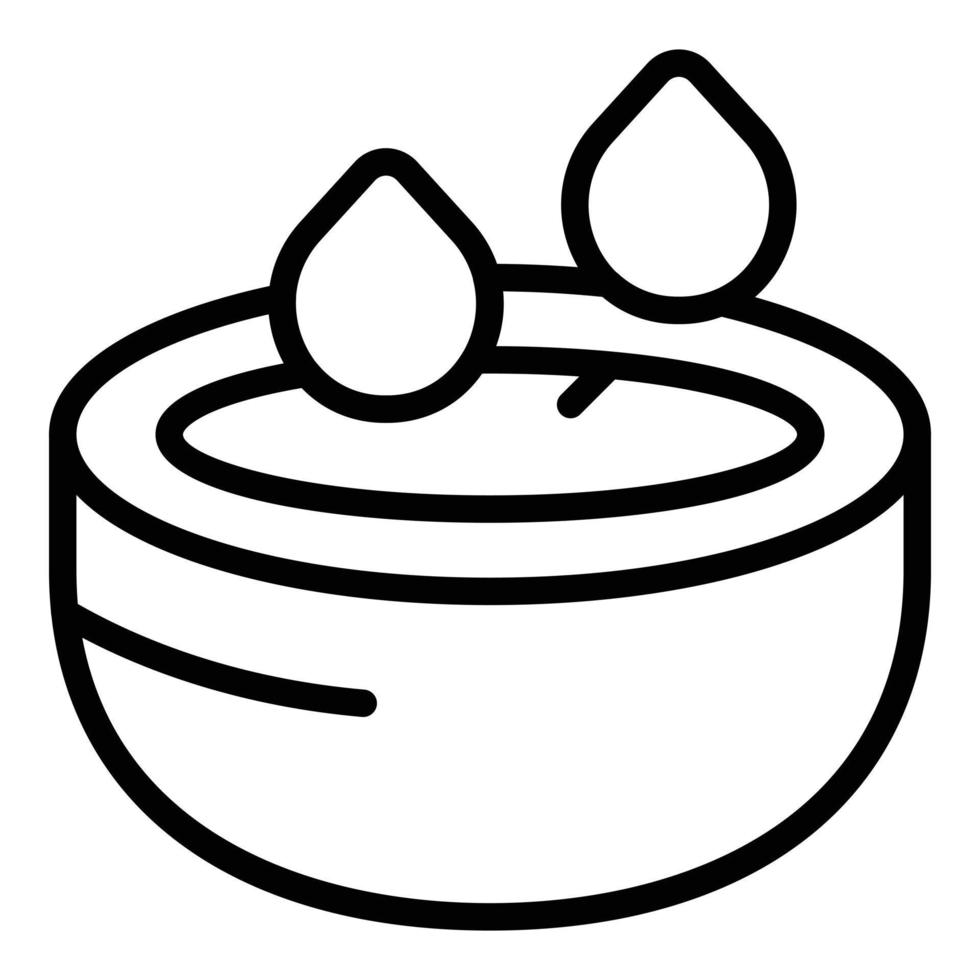 Coconut cream drop icon outline vector. Milk package vector