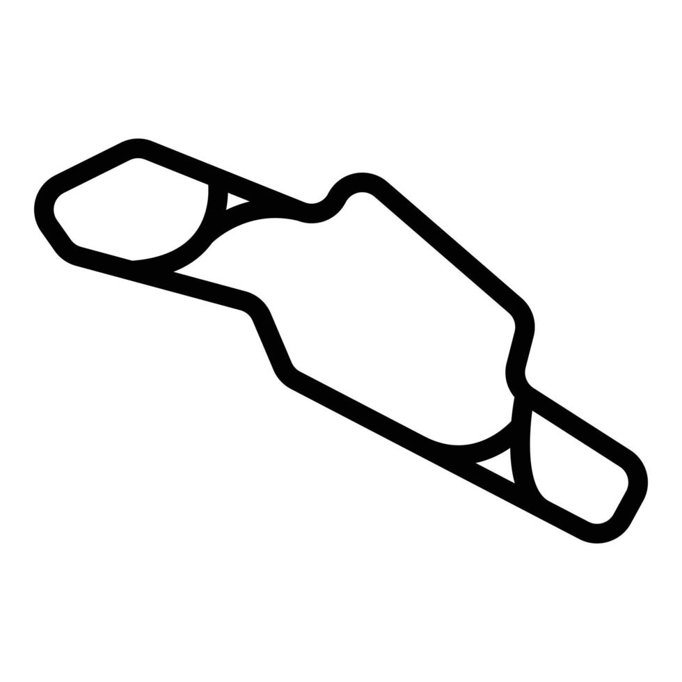 vector de contorno de icono de pista de carreras de fórmula. circuito de arranque