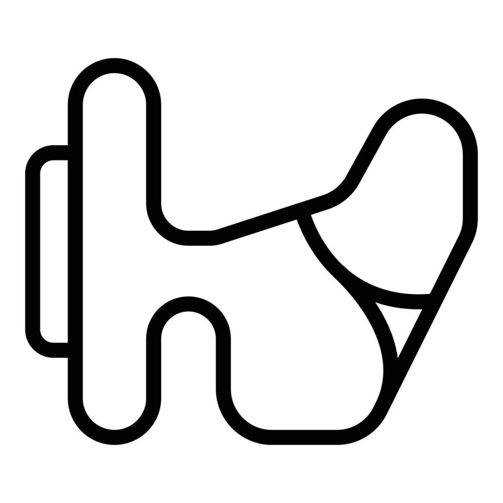 Race track roadway icon outline vector. Finish start vector
