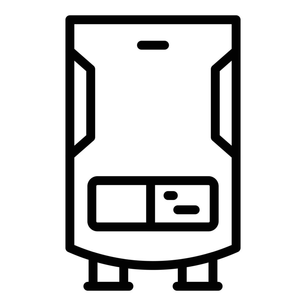 Gas boiler heat icon outline vector. House heater vector