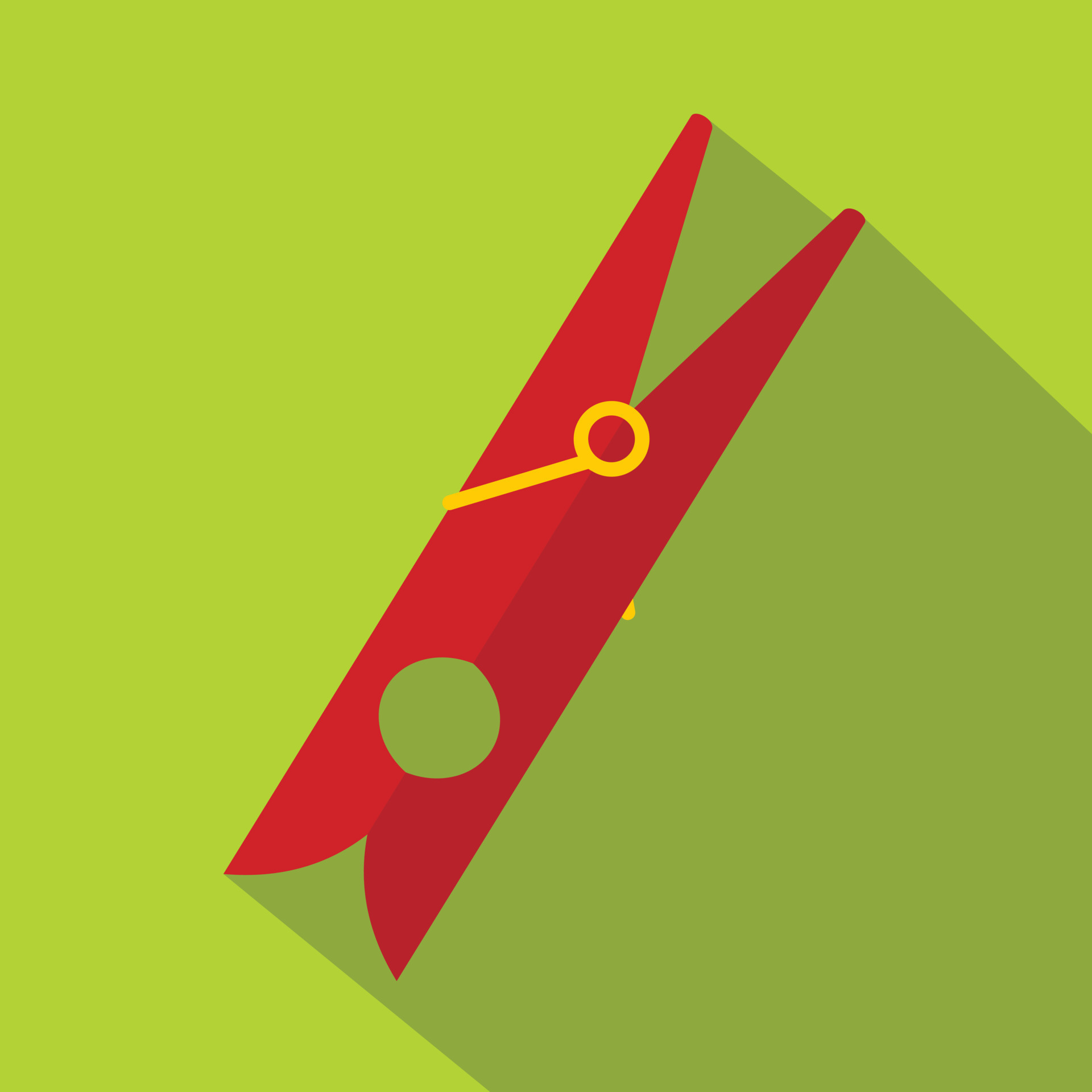 Red clothes pin icon, flat style 14985079 Vector Art at Vecteezy