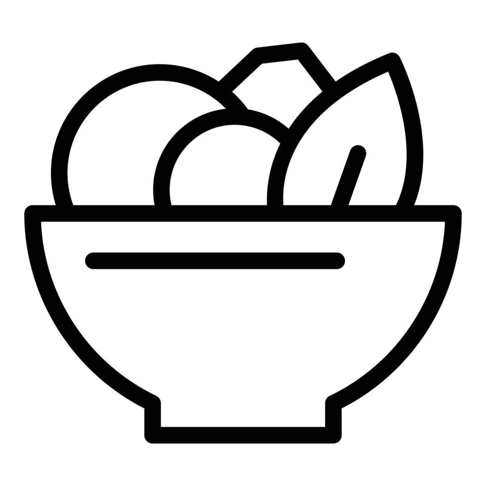 Food bowl icon outline vector. Metabolic diet vector
