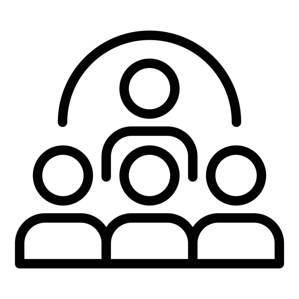 Debate class icon outline vector. Speech public vector