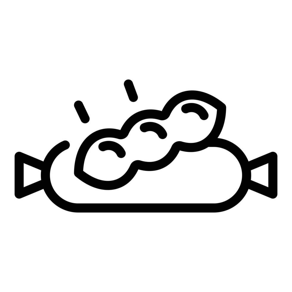 Soy sausage icon outline vector. Food soya vector