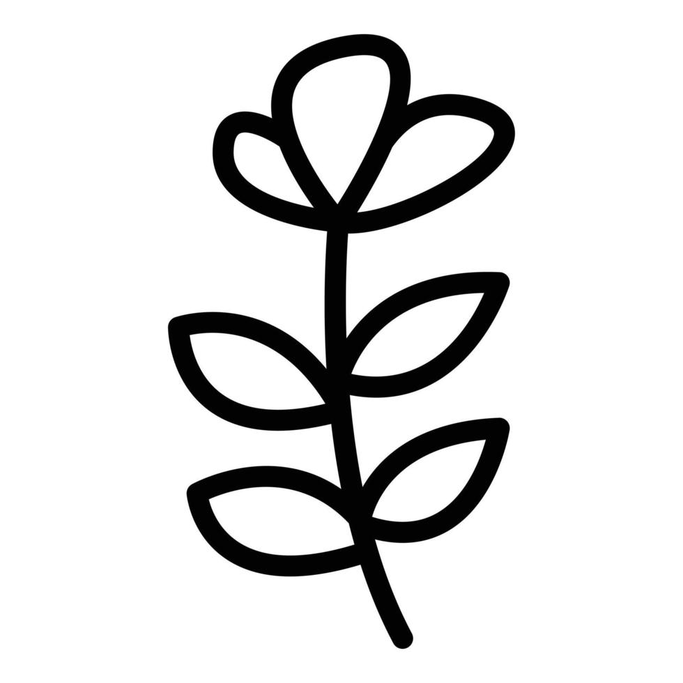 Oregano icon outline vector. Leaf herb vector