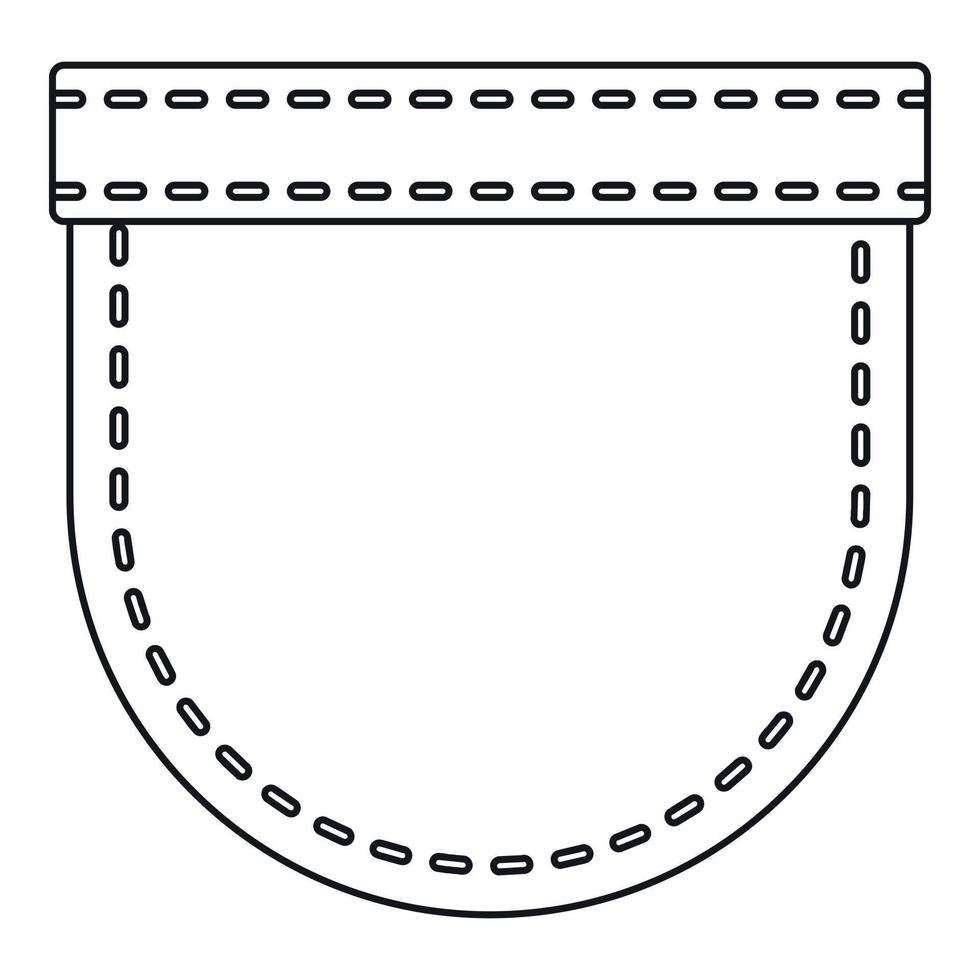 Pocket symbol icon, outline style vector