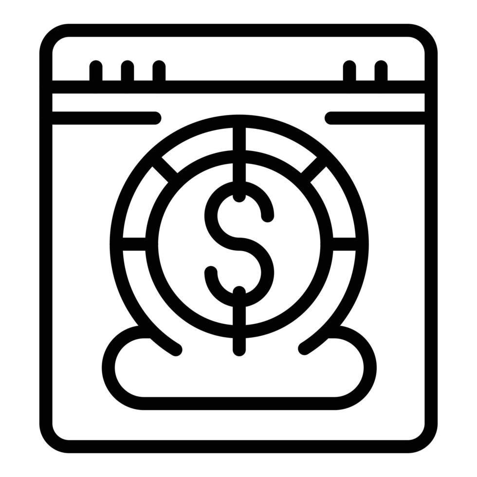 Online web donation icon outline vector. Charity event vector