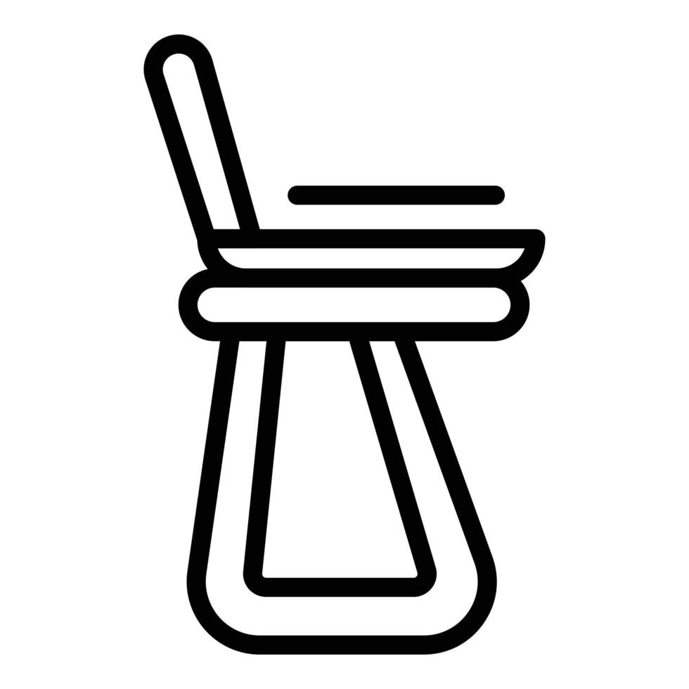 Hand laptop stand icon outline vector. Work posture vector