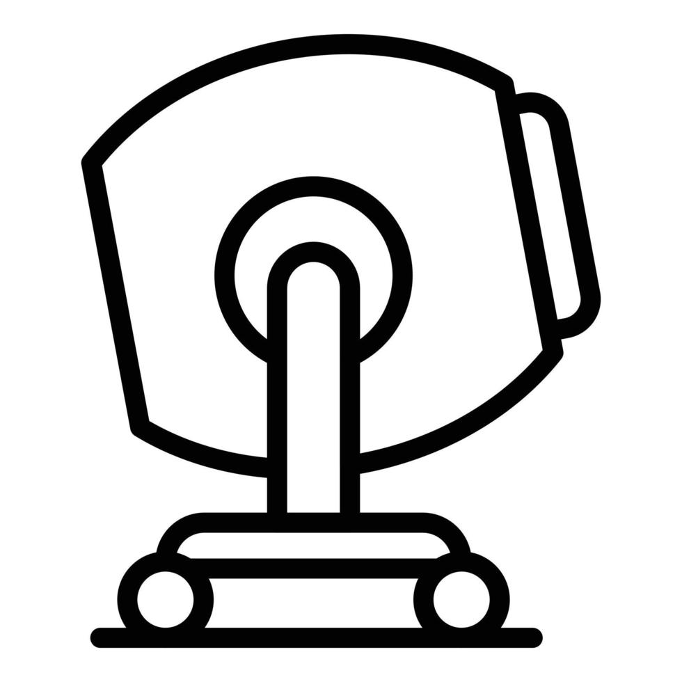 Wheel mixer icon outline vector. Concrete mixer vector