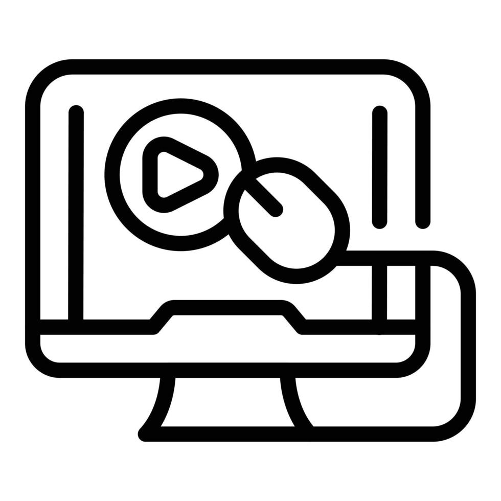 Pc gameplay icon outline vector. Gold element vector