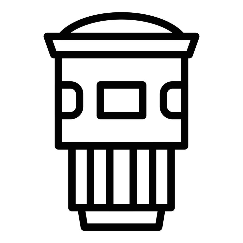 Big lens icon outline vector. Studio camera vector