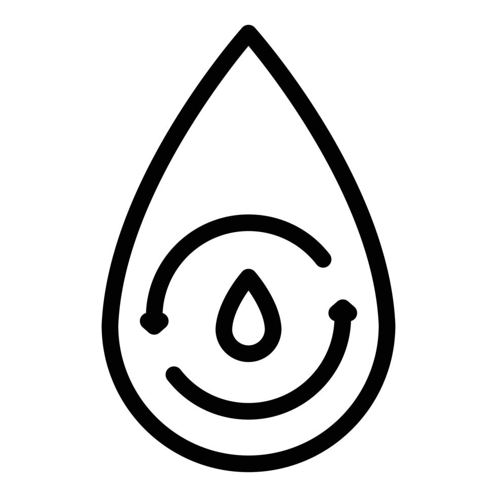Water recycle icon outline vector. Save drop clean vector