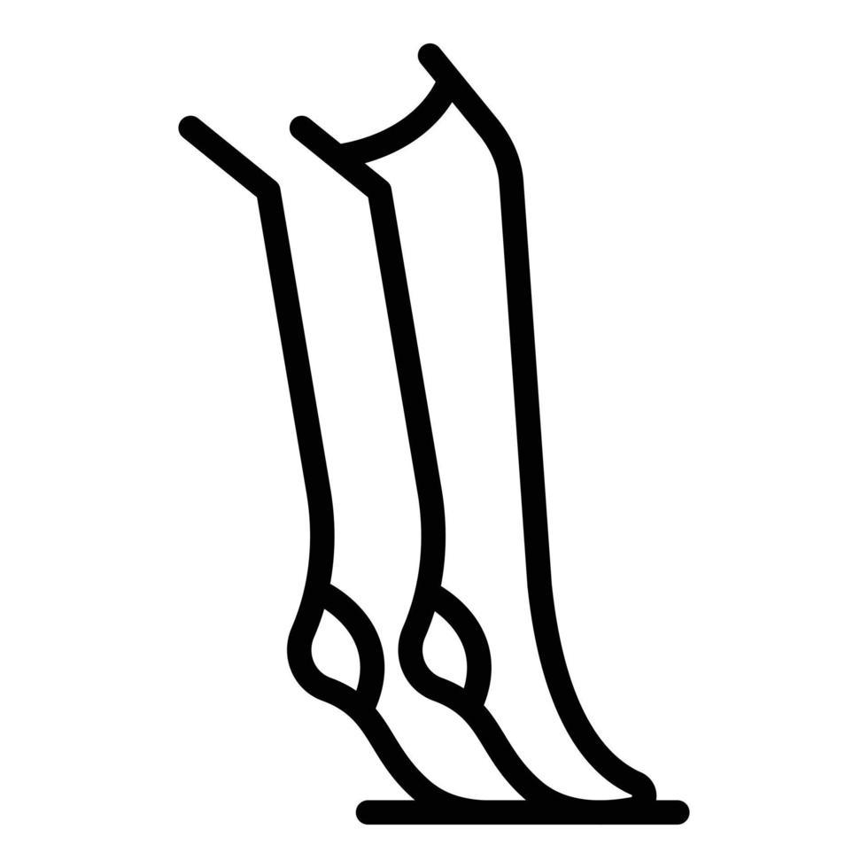 Swelling stockings icon outline vector. Compression leg vector