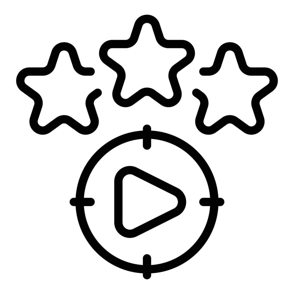 Video monetize raiting icon outline vector. Money profit vector