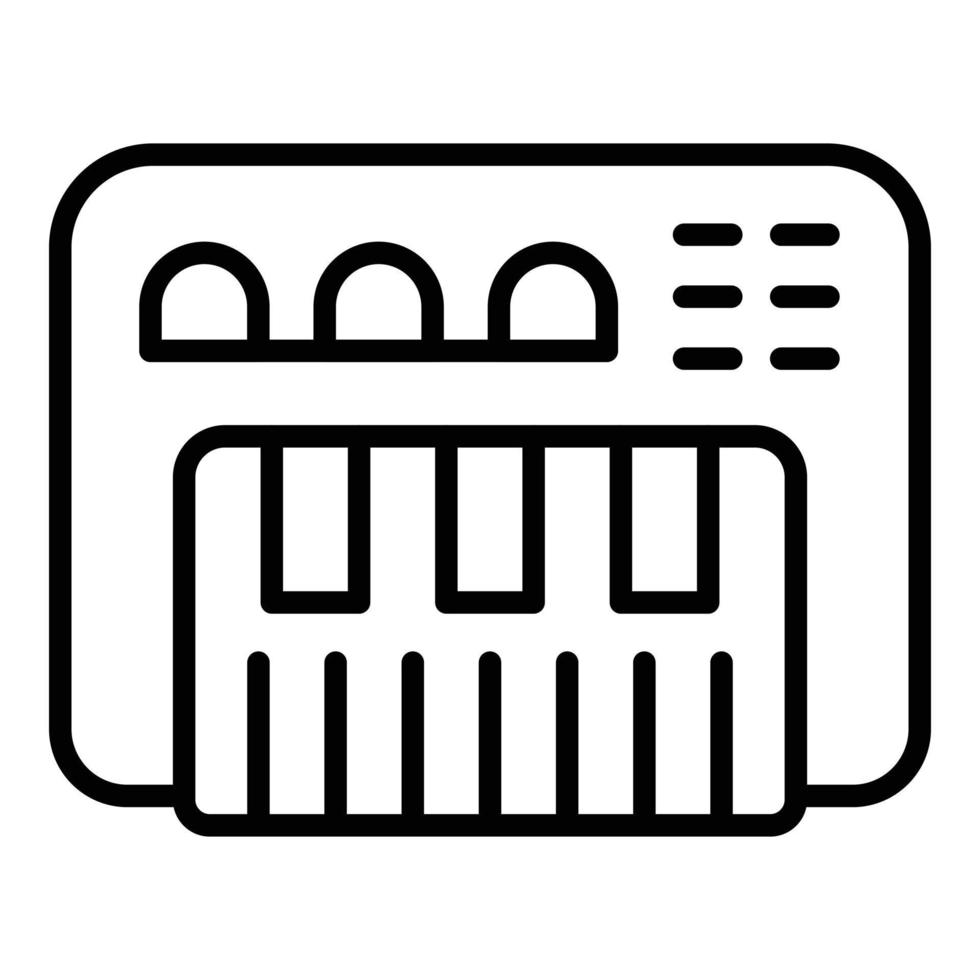 Synthesizer mixer icon outline vector. Dj music vector