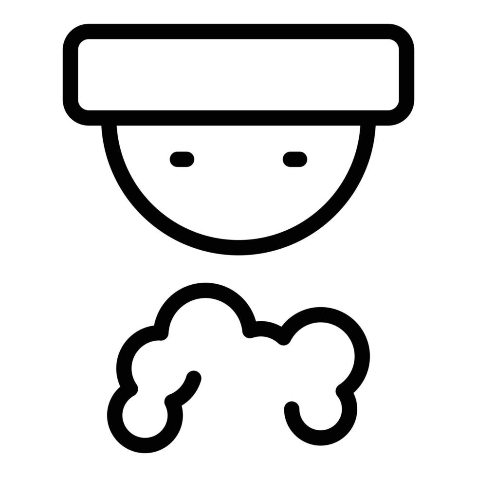 Computer smoke detector icon outline vector. Fire alarm vector