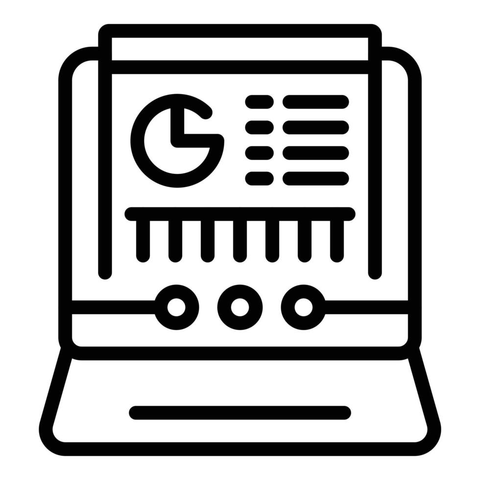 Growth data icon outline vector. Business graph vector