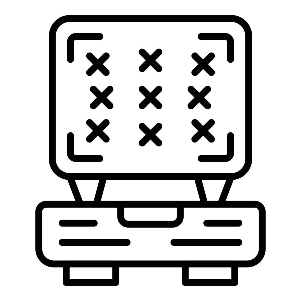 Waffle maker cooker icon outline vector. Belgian machine vector