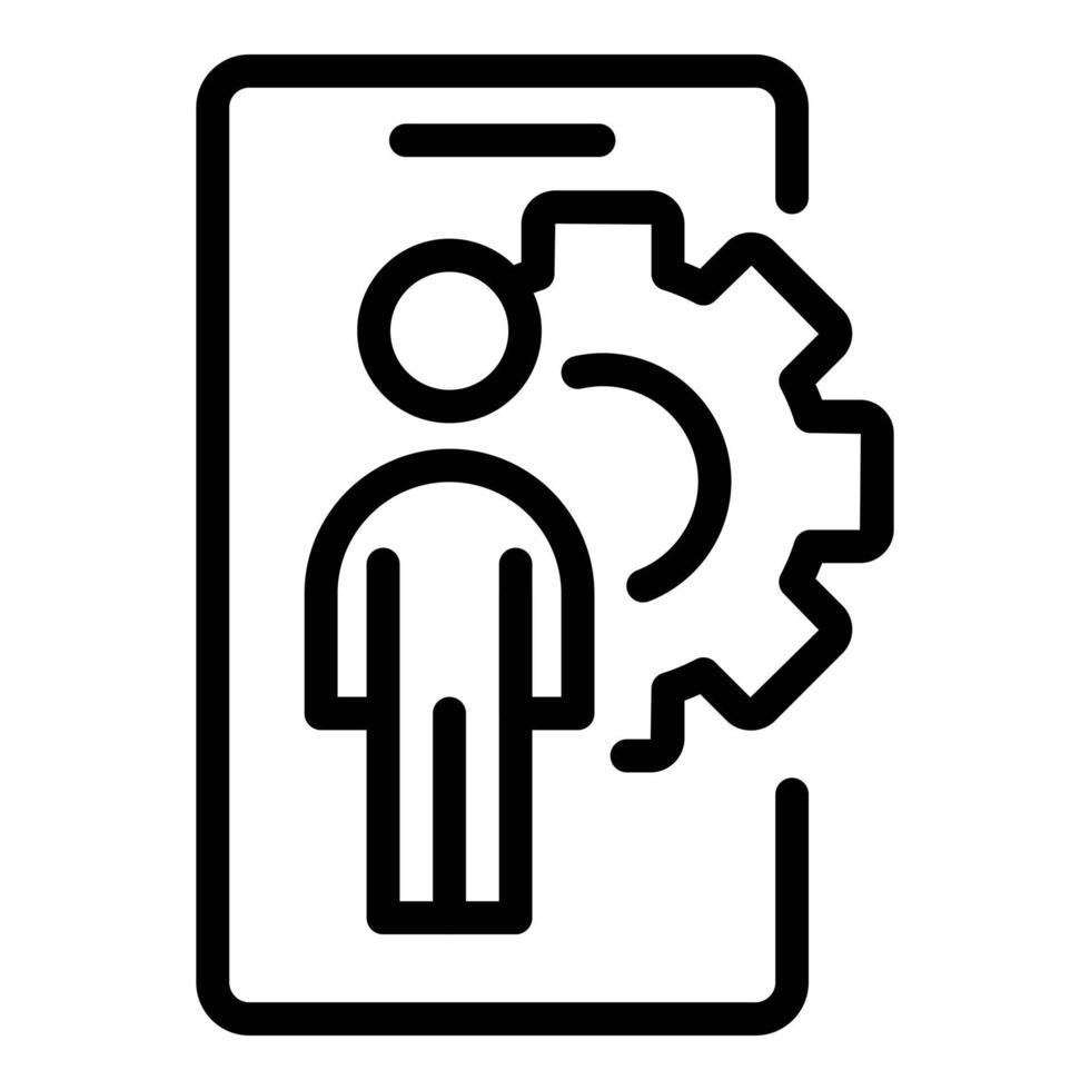 Phone tutorial icon outline vector. Video webinar vector