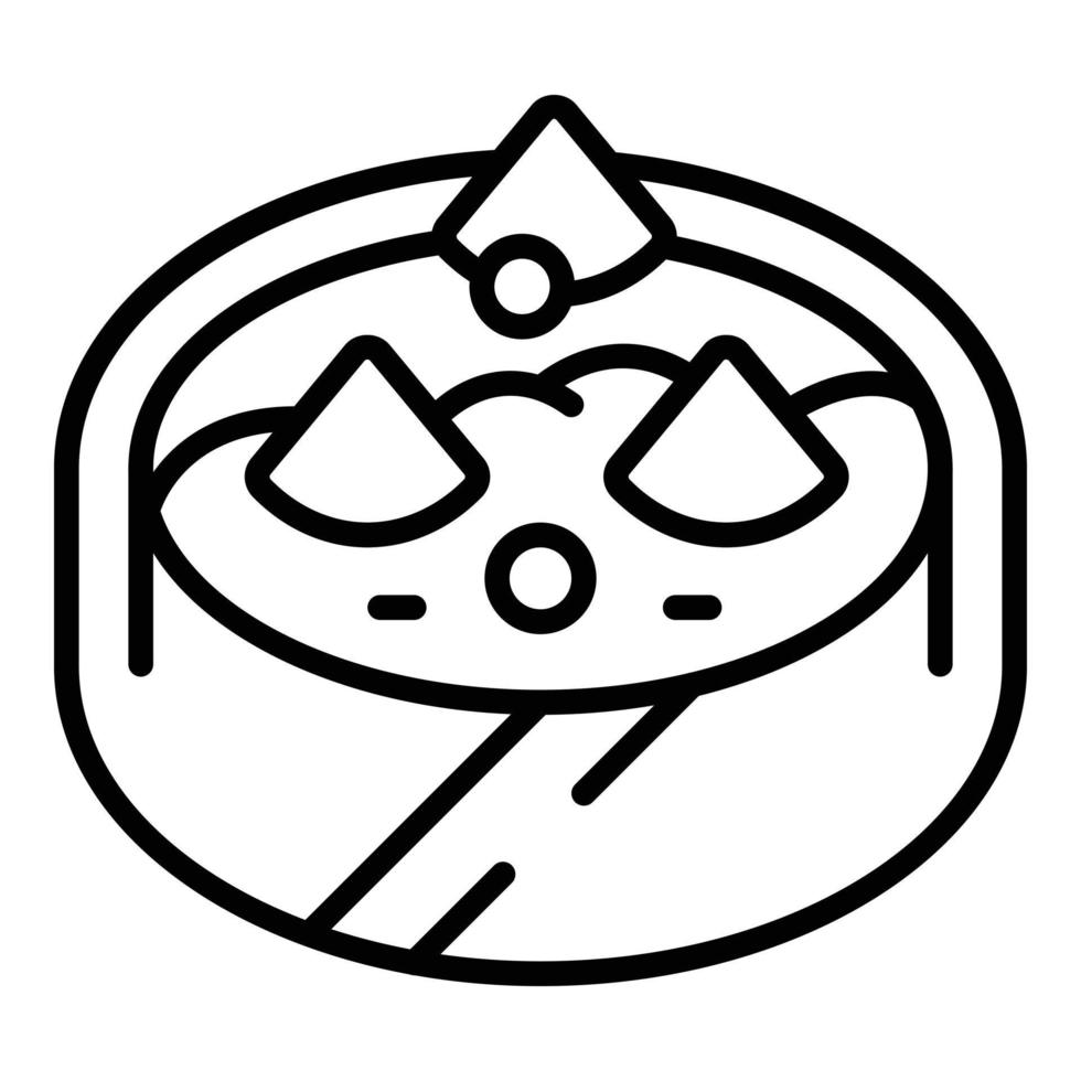 Buffet bruschetta icon outline vector. Food starter vector