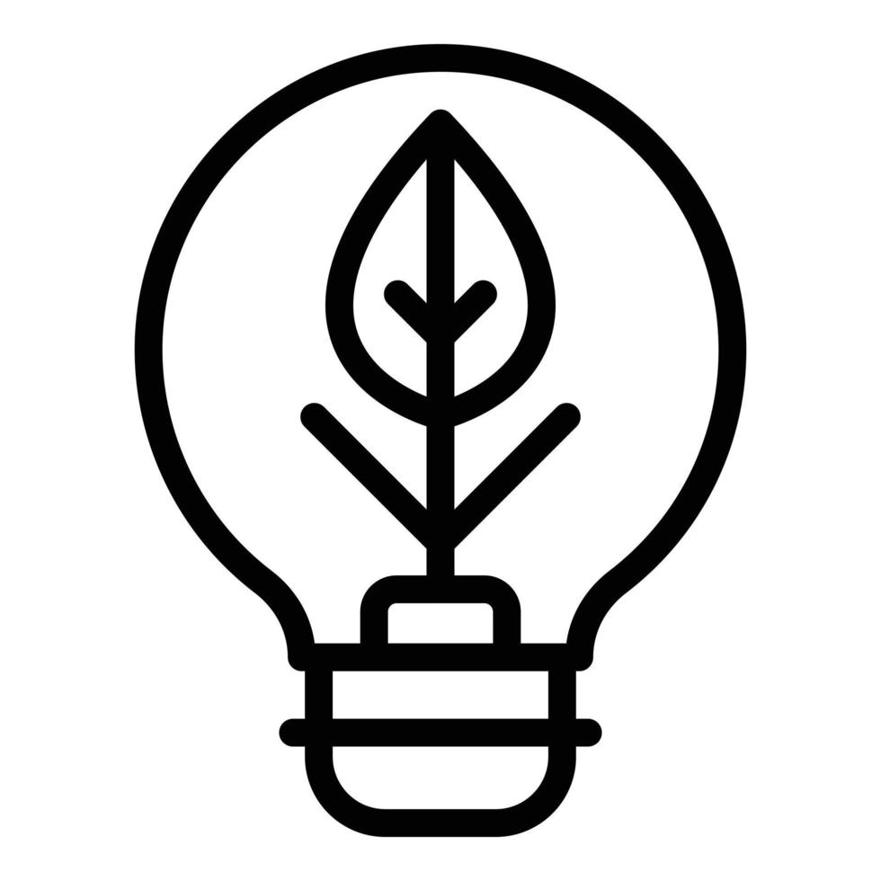 Environmentally friendly bulb icon outline vector. Eco clean vector